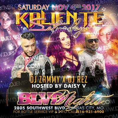 Kaliente Saturdays Latin Night At Blvd Nights Kansas City Purple Flyer Design