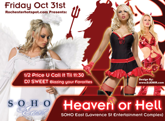 SOHO East Heaven & Hell Halloween Party Flyer Design